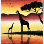 Gallery_pastels-giraffes-savana